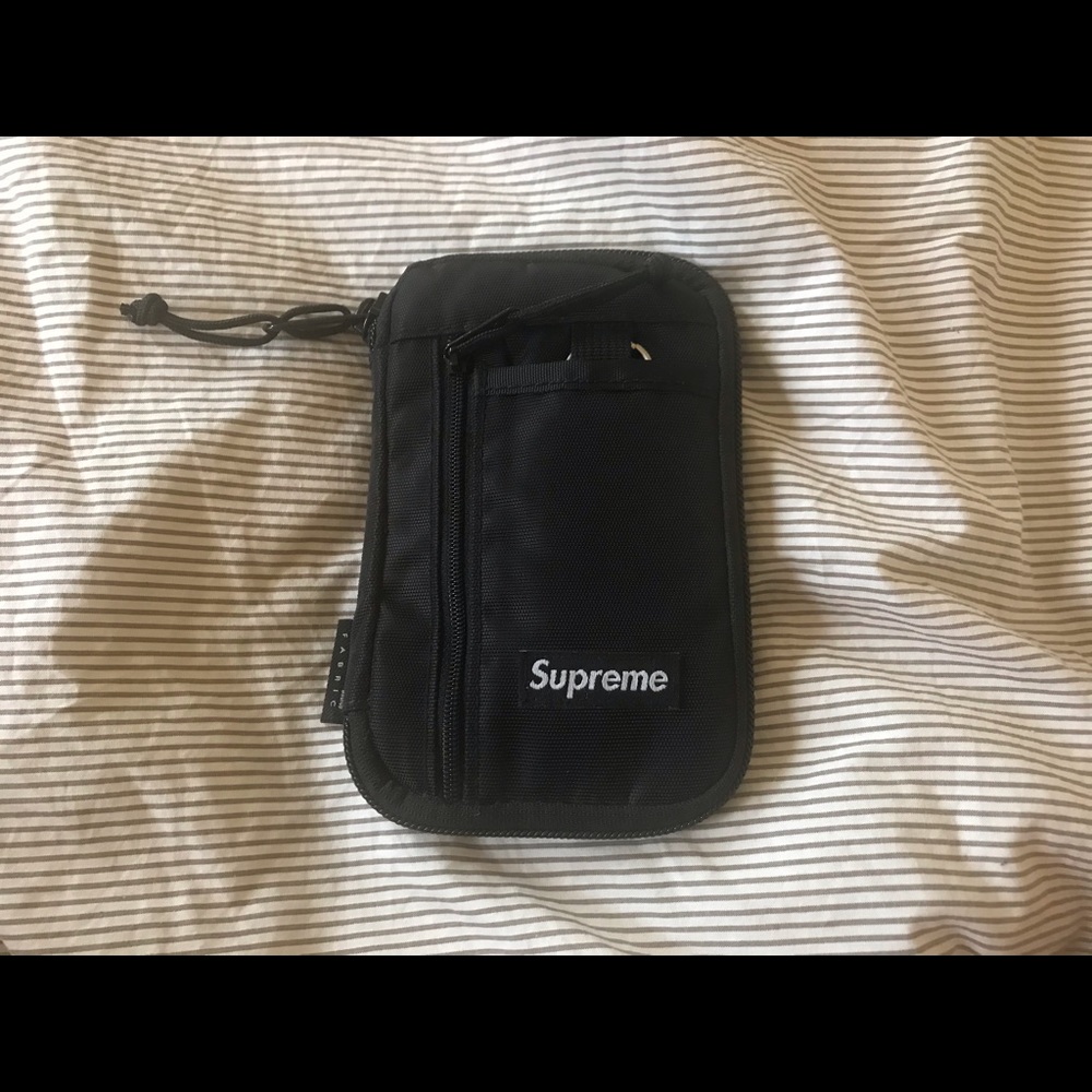 supreme zip up pouch/wallet